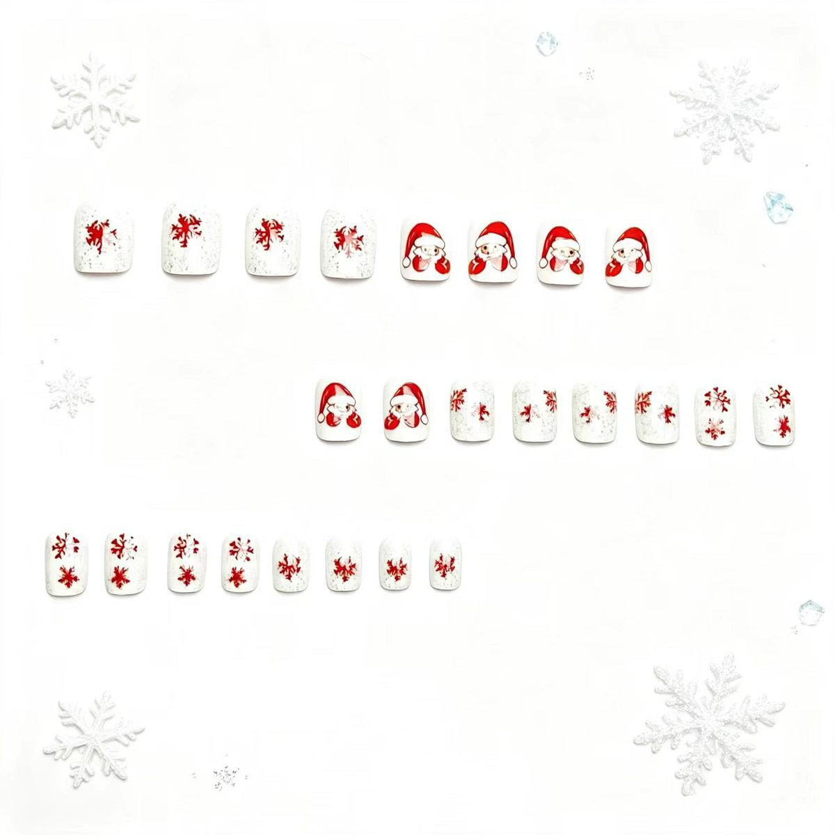 Kunstnägel mit Festlichem Weihnachtsdesign Brehn