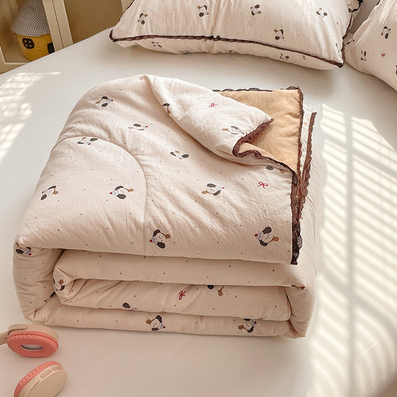 Damen Komfort-Bettdecke mit zartem Blumenmuster und hochwertiger Füllung Brehn
