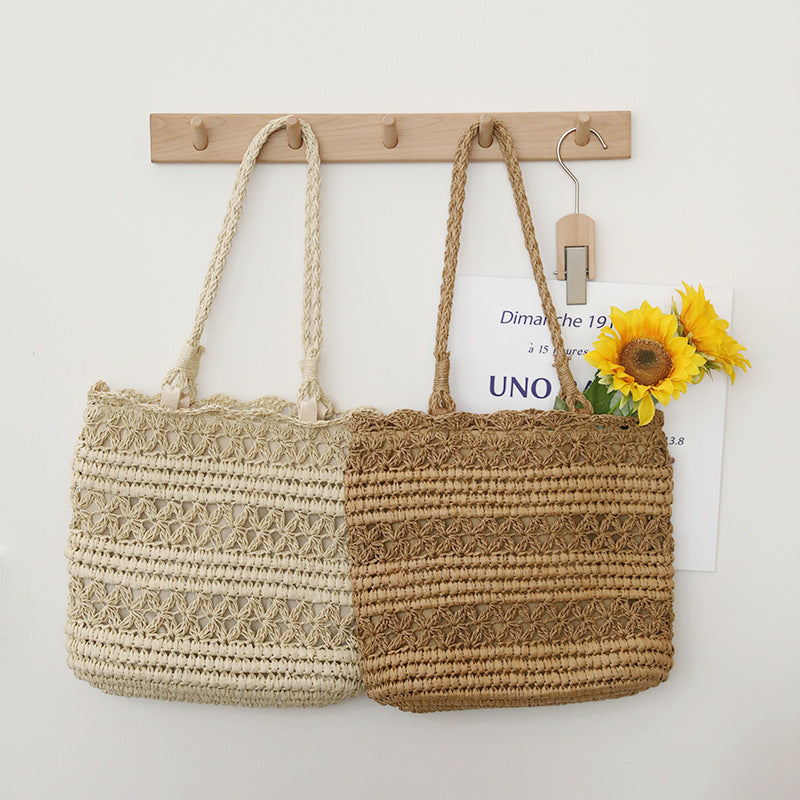 Handgeknüpfte Strandtasche Im Modernen Netzdesign Brehn