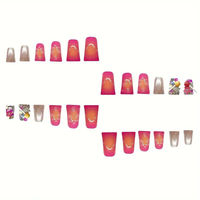Künstlerische Glam Nagelverlängerungen Brehn