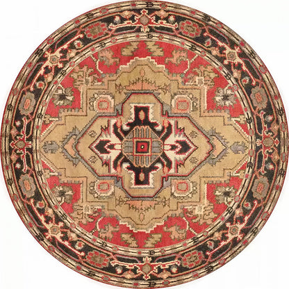 Runder Vintage Floral Teppich