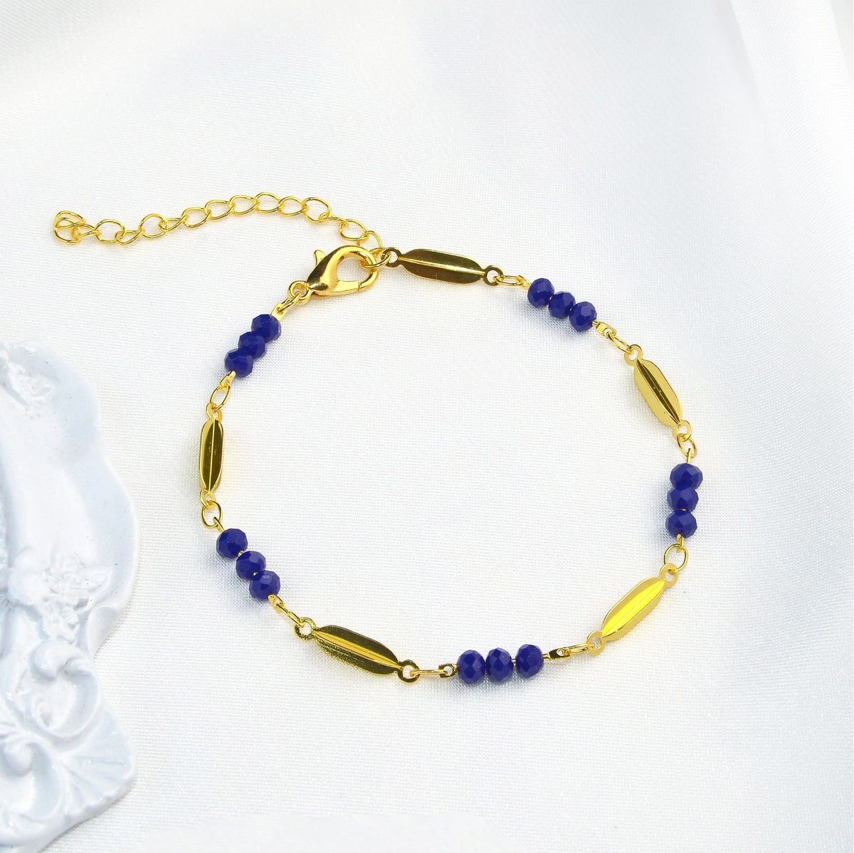 Elegante Gold- und Edelsteinarmband Brehn