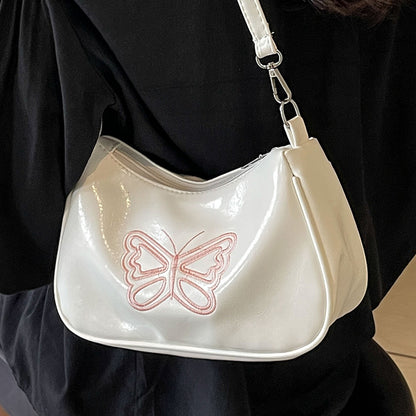 Elegante Schmetterlingsmotiv Umhängetasche