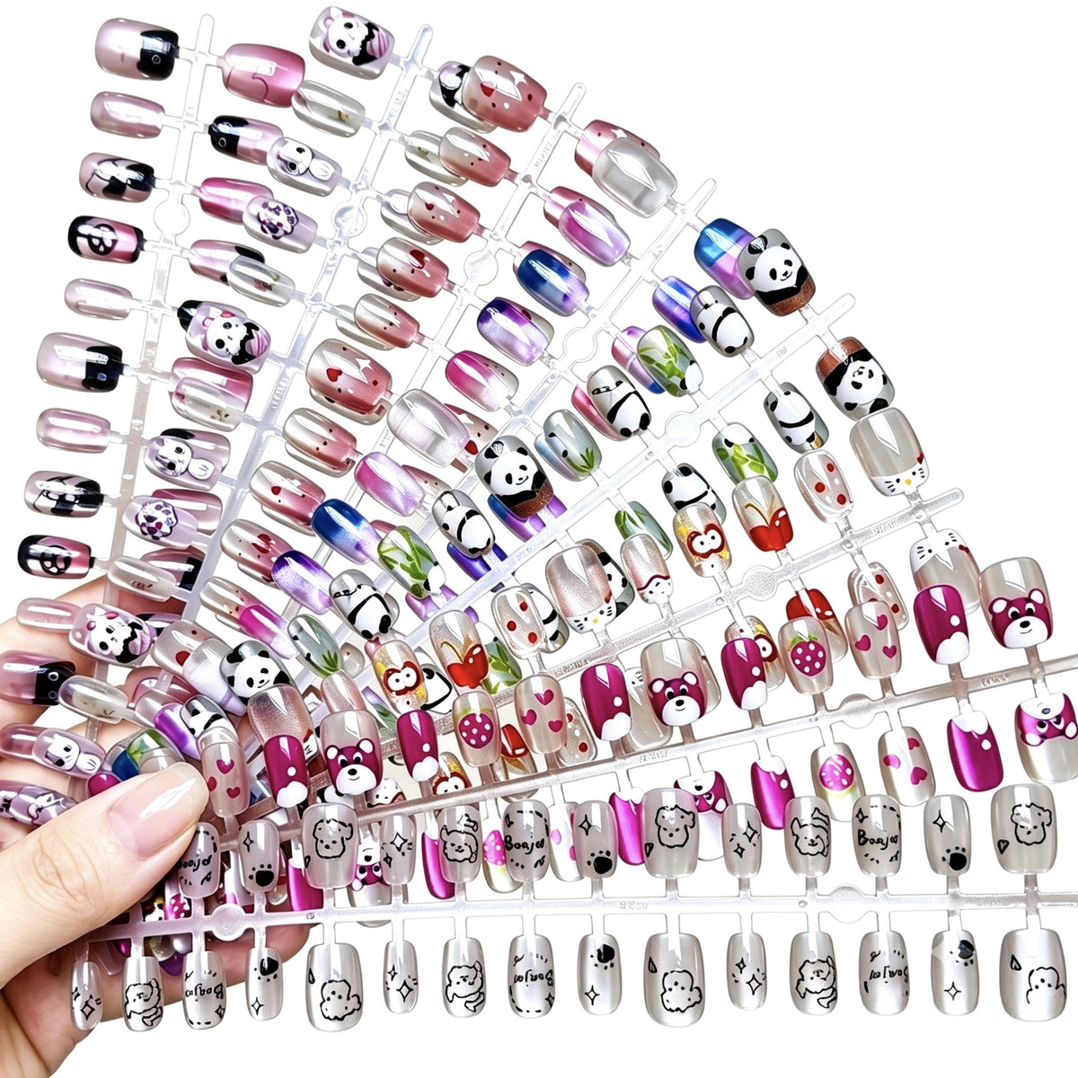 Verspieltes Tiermotiv Nailart-Set zum Aufkleben