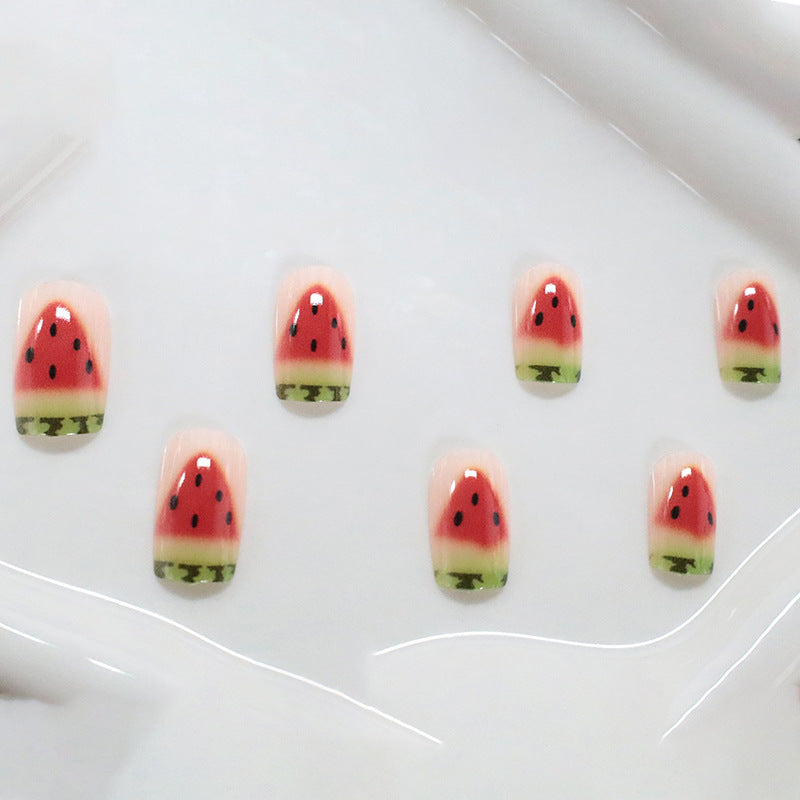 Wassermelonen-inspirierten Nagelkunst Brehn