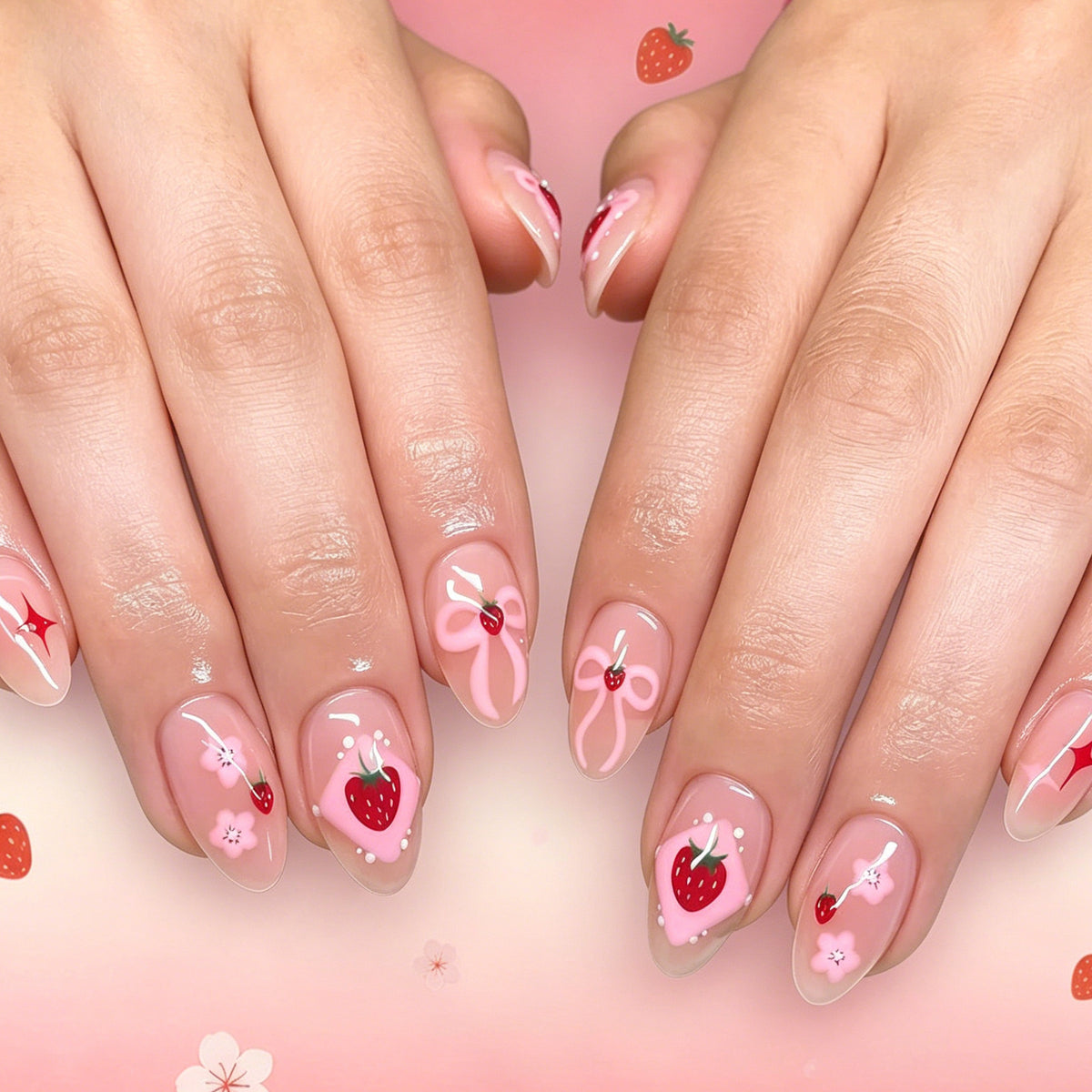 Erdbeere Themen Nagelkunst Verbesserungen Brehn