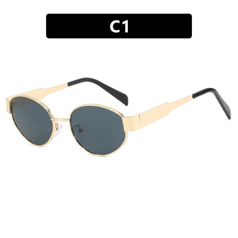Damen moderne geometrische Sonnenbrille im eleganten Rahmen Brehn