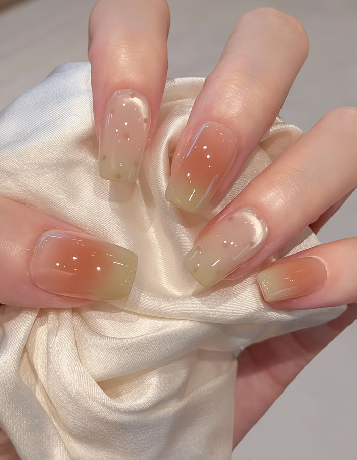 Elegante quadratische Gel Press-On Nägel Brehn