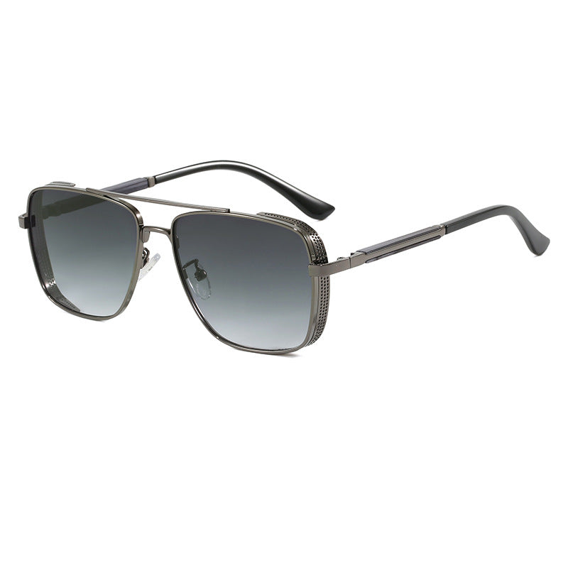 Damen modische quadratische Sonnenbrille mit luxuriösen Metallakzenten Brehn
