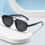 Damen modische Sonnenbrille mit breitem Gestell und UV-Schutz Brehn