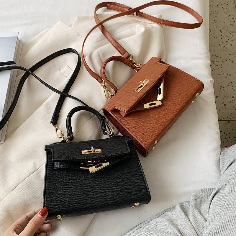 Strukturierte Kunstleder-Handtasche Brehn