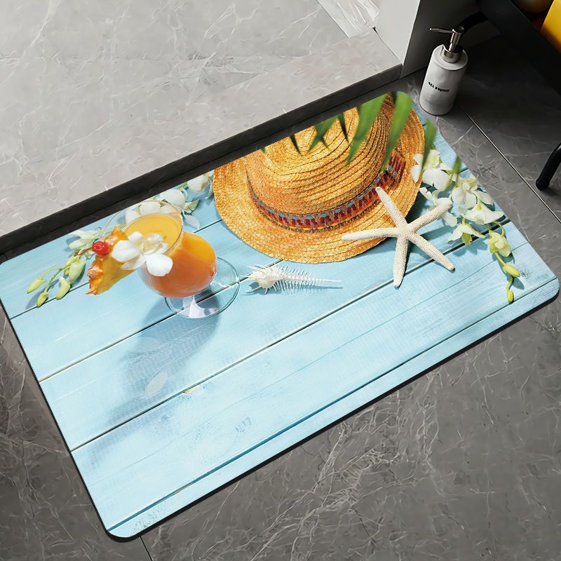 Elegante Blumenmuster Badezimmermatte Brehn