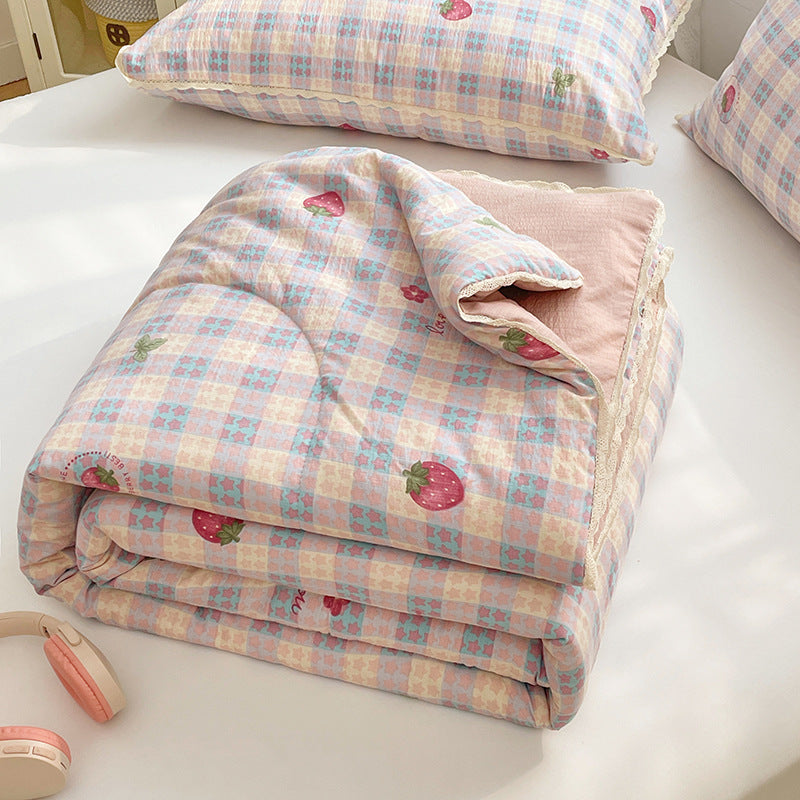 Damen Komfort-Bettdecke mit zartem Blumenmuster und hochwertiger Füllung Brehn