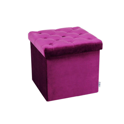 Stylischer Samt Aufbewahrungs-Hocker Brehn