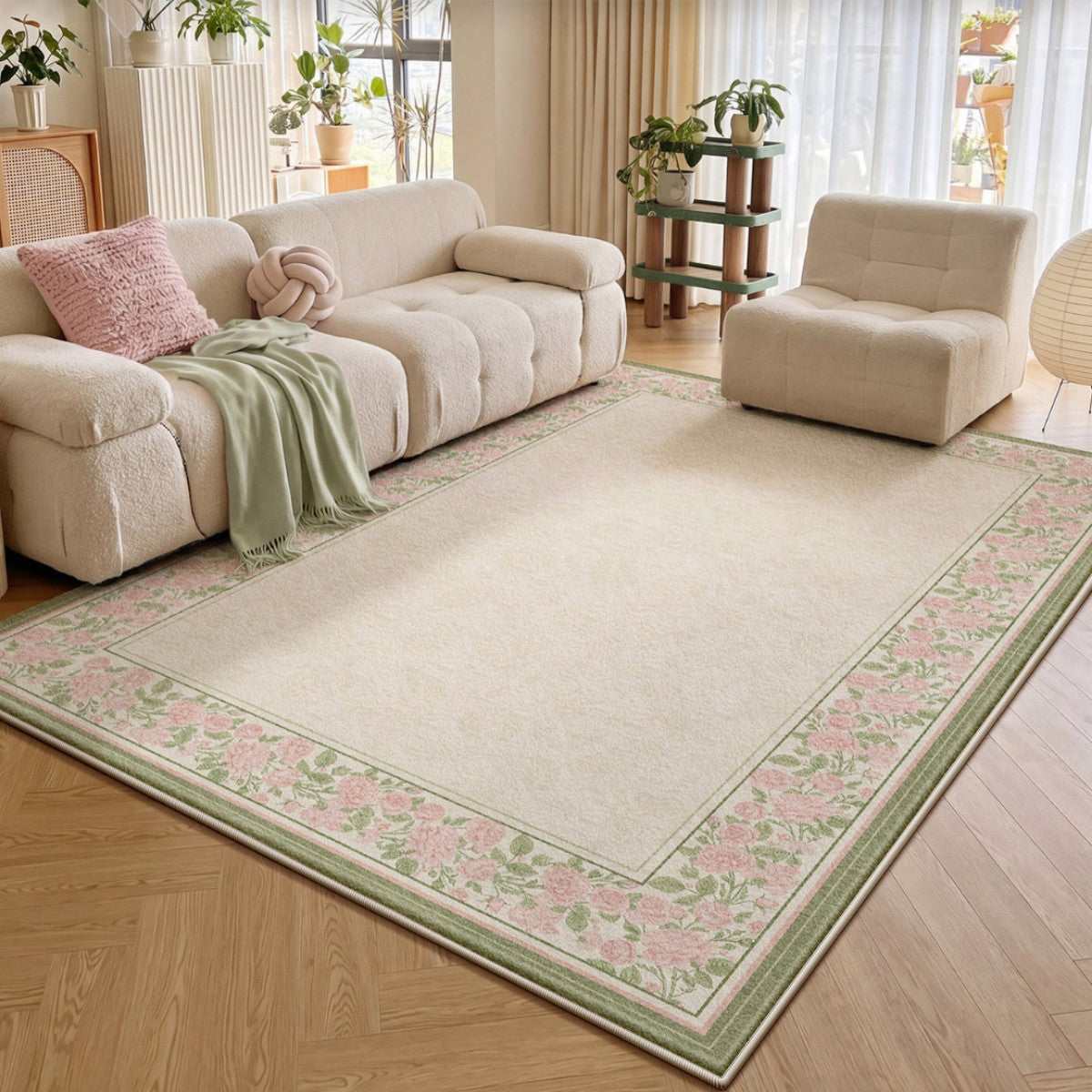 Florales Muster Dekorativer Teppich
