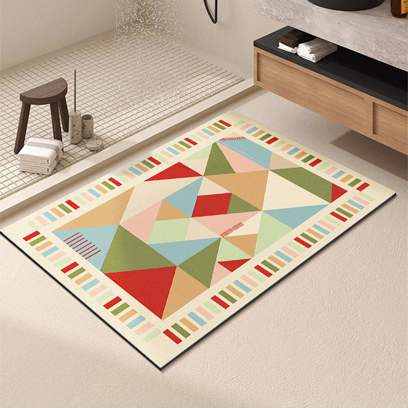 Geometrisch gemusterte Badematte Brehn