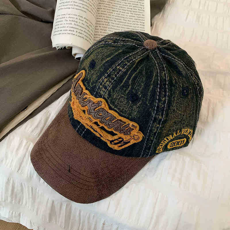 Herren Vintage Denim Baseballcap Brehn