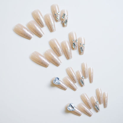 Funkelndes Strass-Kunstnagel-Set Brehn