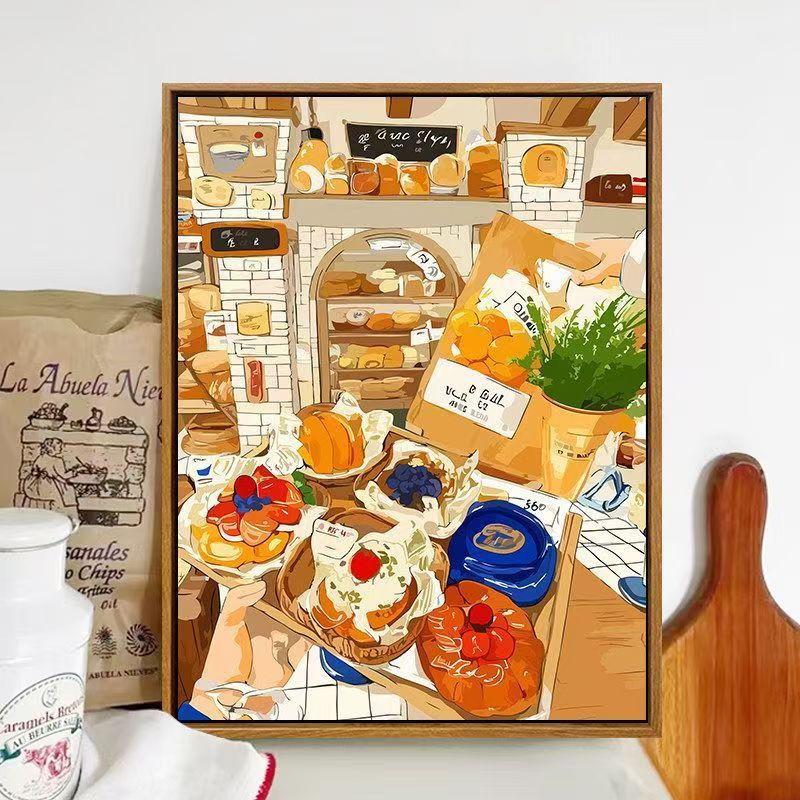 Bäckerei-Themen Illustrierte Wandkunst Brehn
