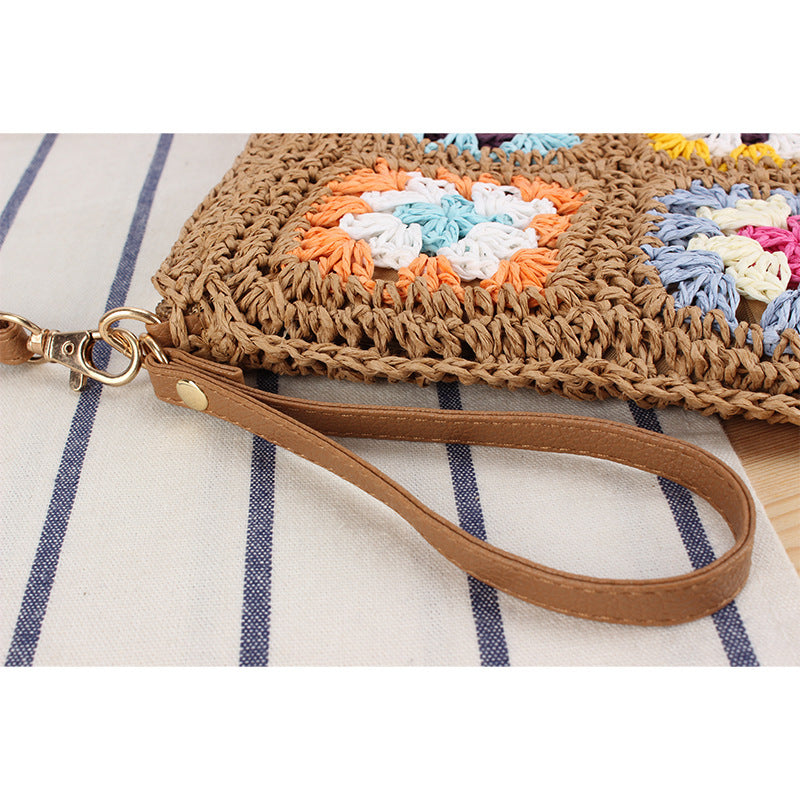 Handgeknüpfte Umhängetasche mit Buntem Blumenmuster Brehn