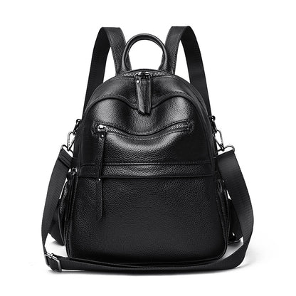 Multi-Funktionaler Texturierter Leder-Rucksack Brehn