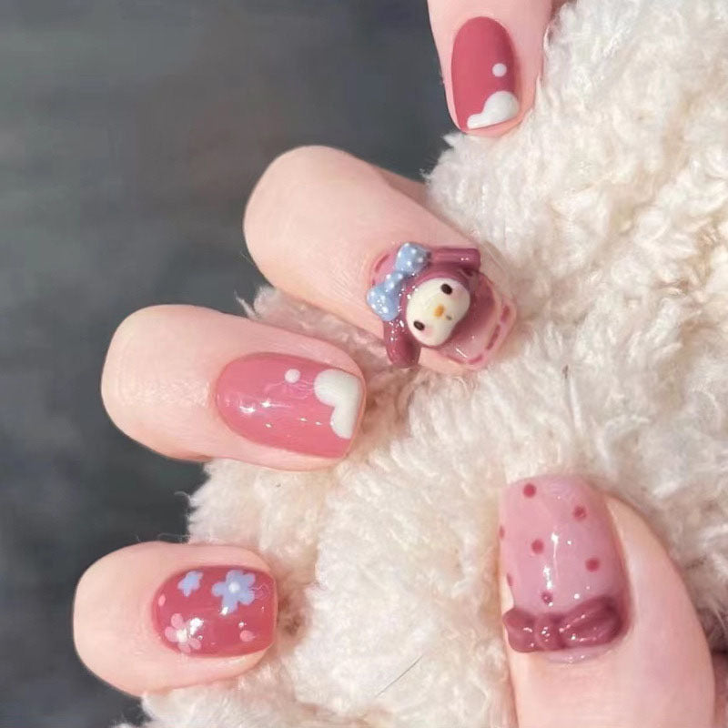Verspielt 3D Charakter Nagelkunst