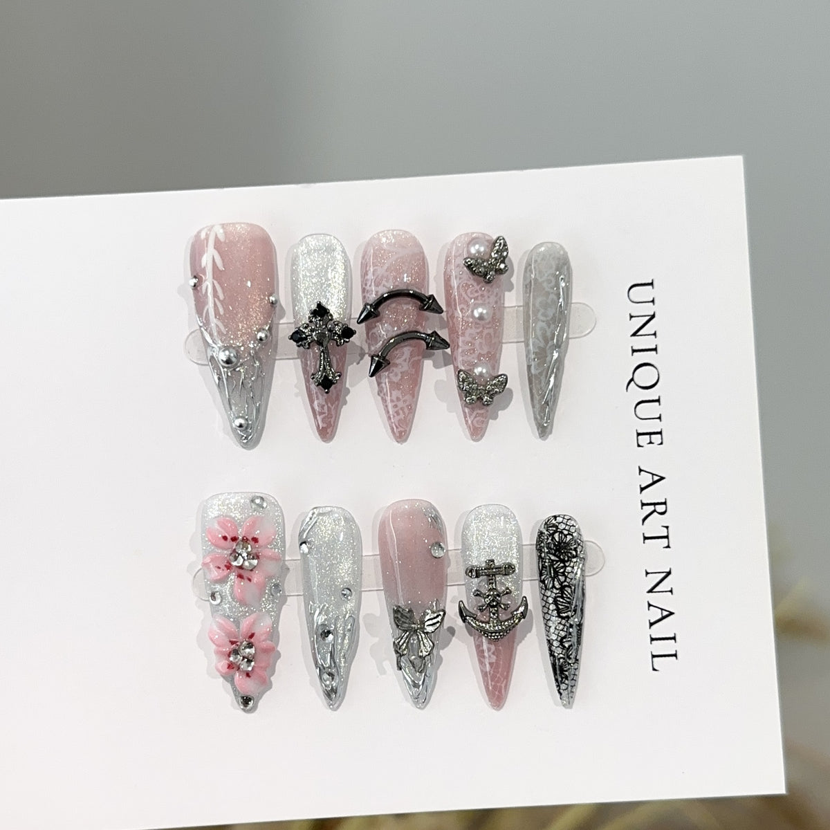 Dekoratives Press-On Nagelset