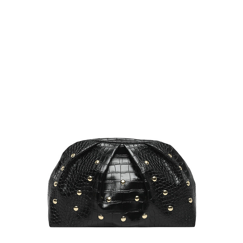 WoElegant Texturiertes Krokodilmuster Clutch Bag Brehn