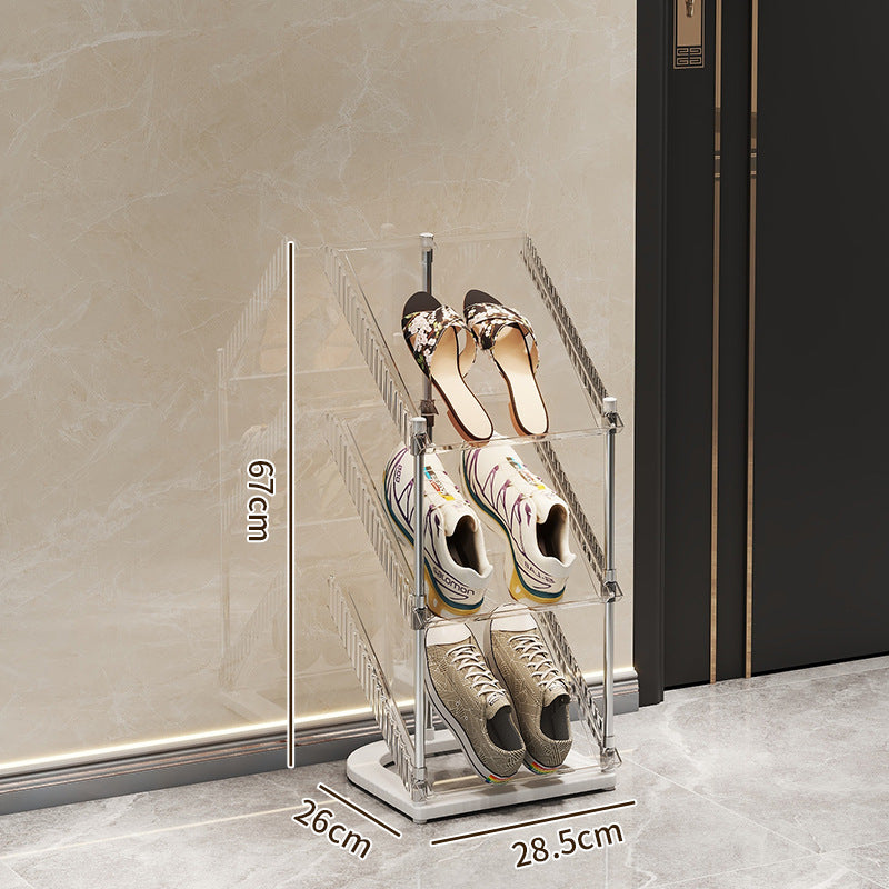 Schuhregal mit transparentem Design Brehn