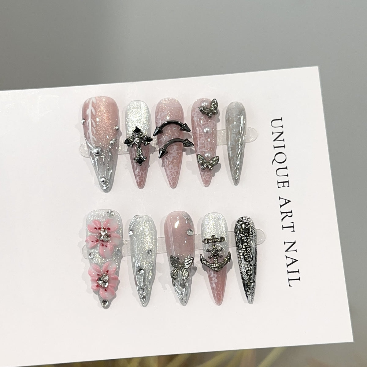 Dekoratives Press-On Nagelset