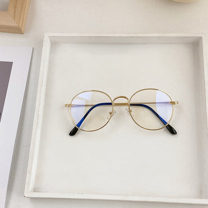 Modische Runde Sonnenbrille mit Goldener Fassung Brehn