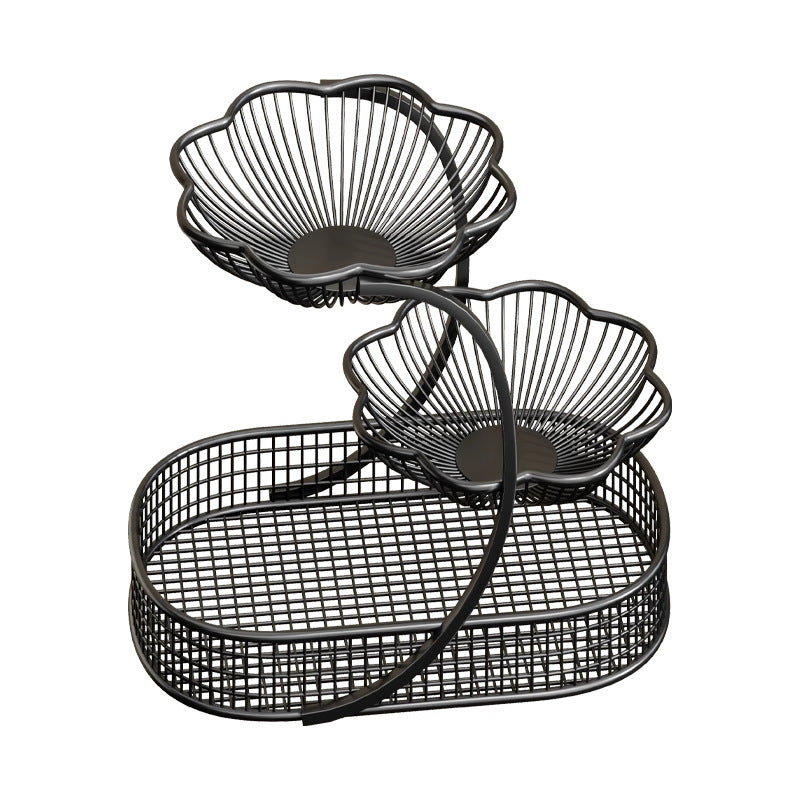 Erhöhter Mesh-Metall-Obstschalen-Podest-Organizer