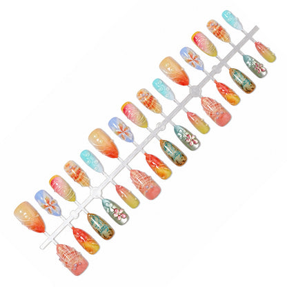 Kunstnagelset mit floralen und kreativen Designs Brehn