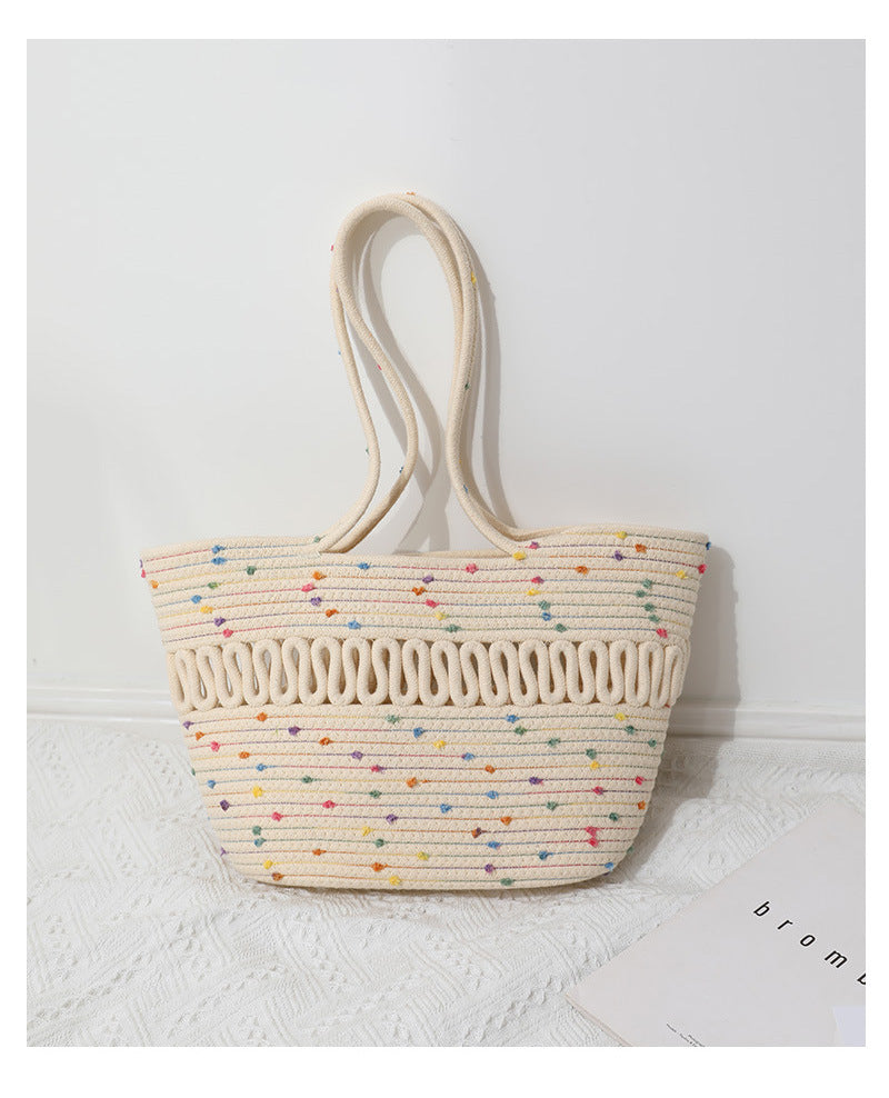 Elegante Handgefertigte Strandtasche mit Feinem Flechtmuster Brehn
