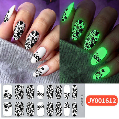Halloween-Themen Glow-in-the-Dark Nagel-Wraps