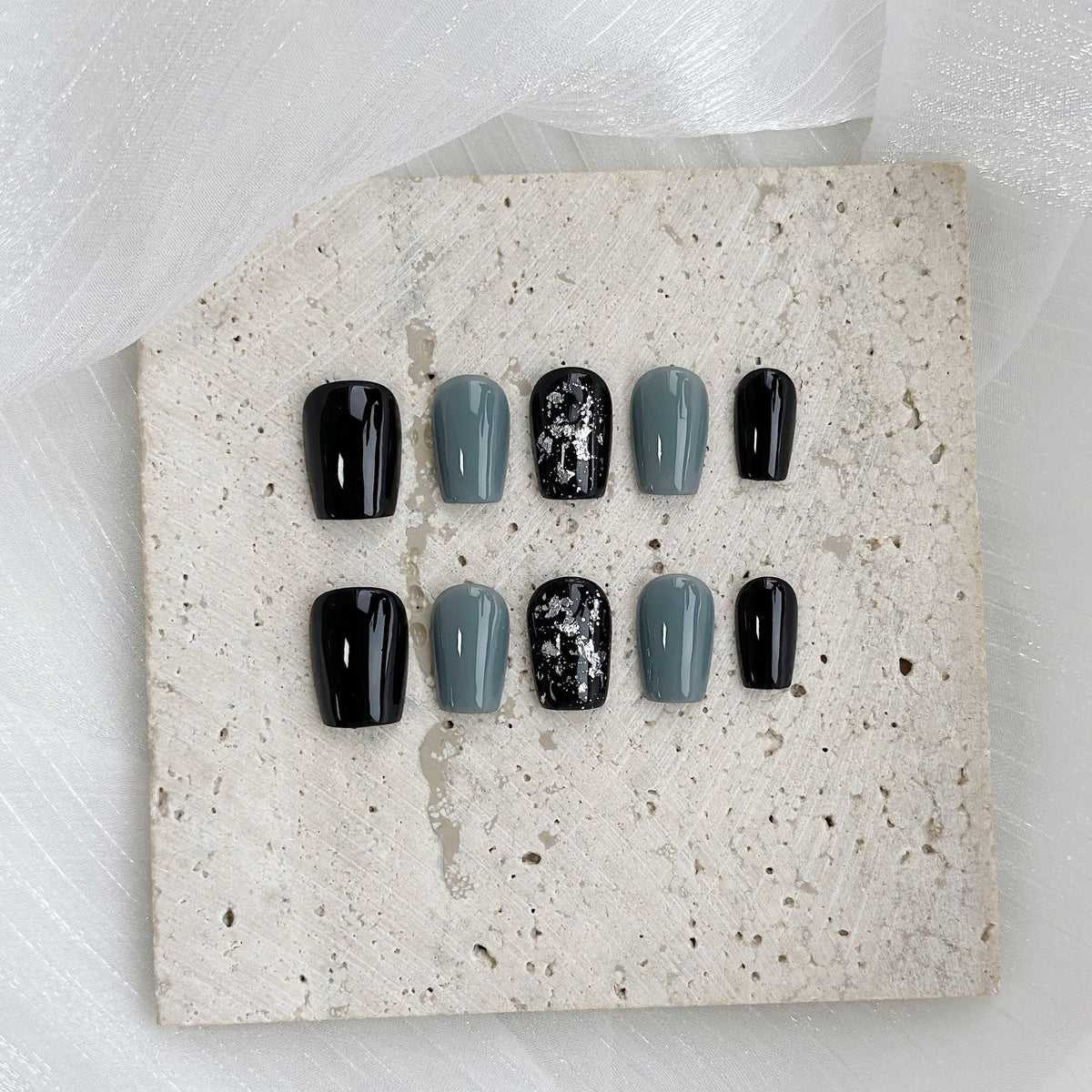 Schmetterlings-verzierte Press-On Nagelset