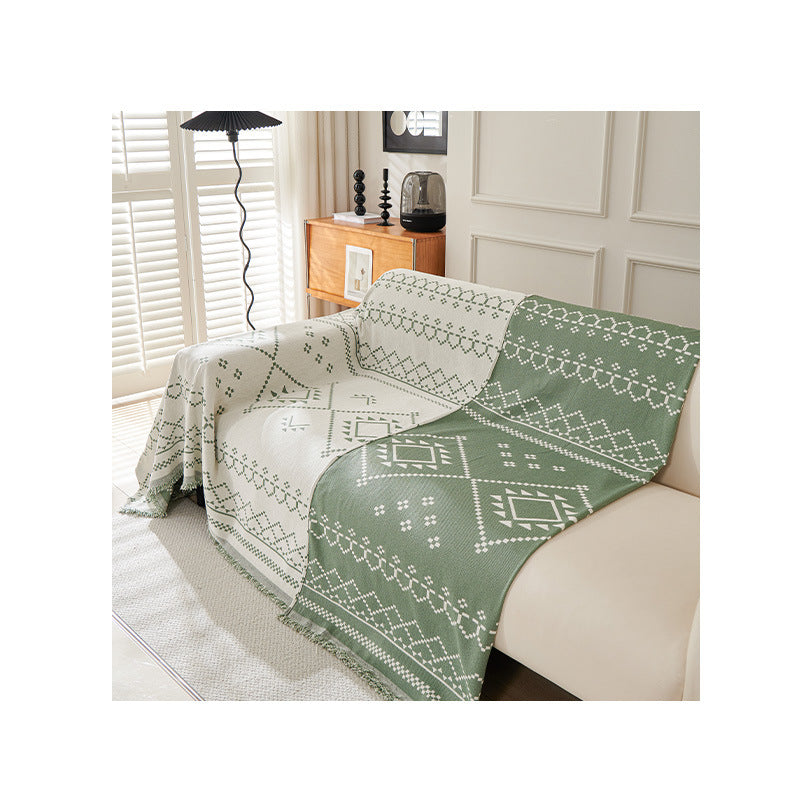 Texturiertes geometrisches Muster Sofa-Wurfdecke