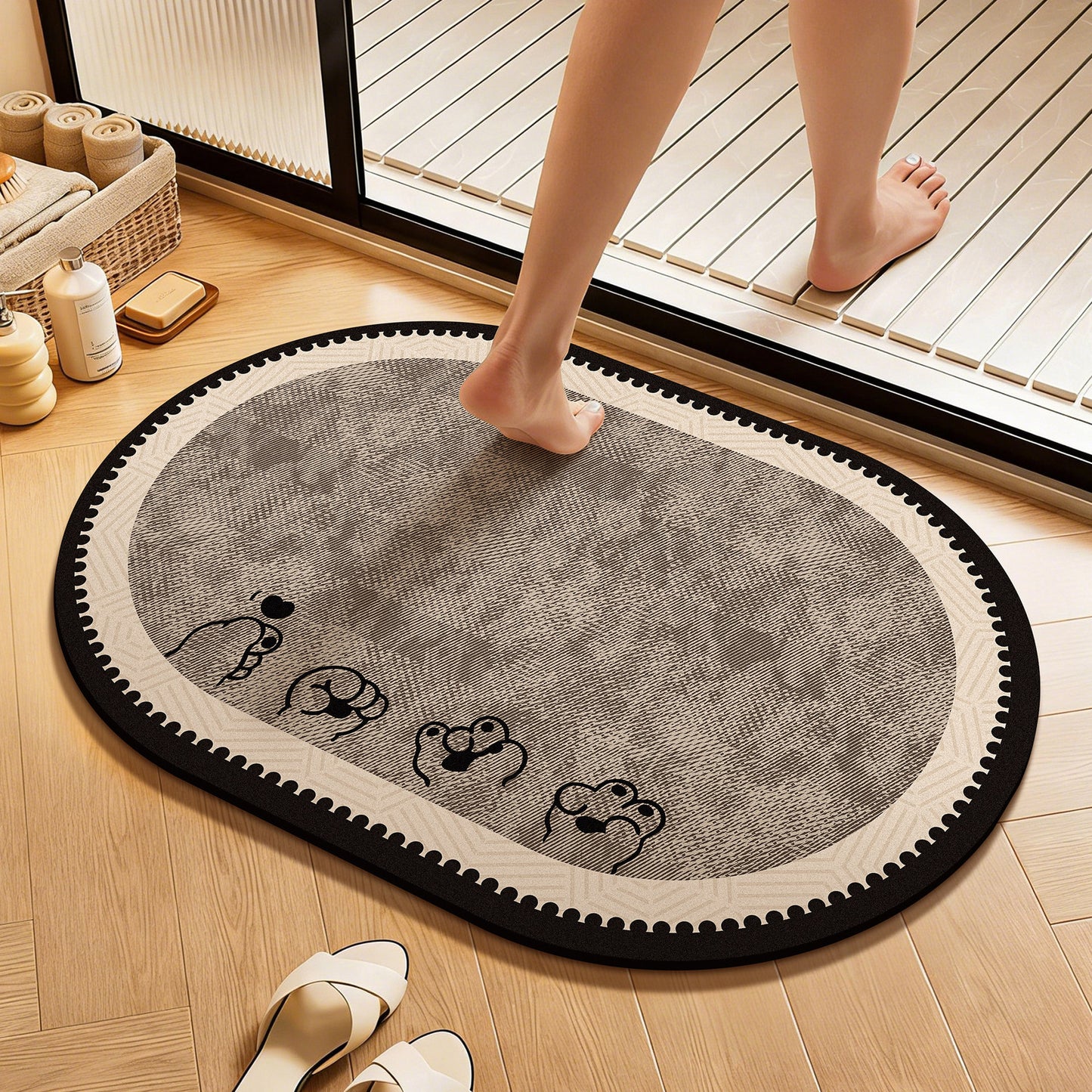 WoCute Cartoon Badematte Brehn