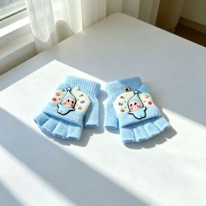 Niedliche Cartoon-Themen-Fingerlose Handschuhe Brehn