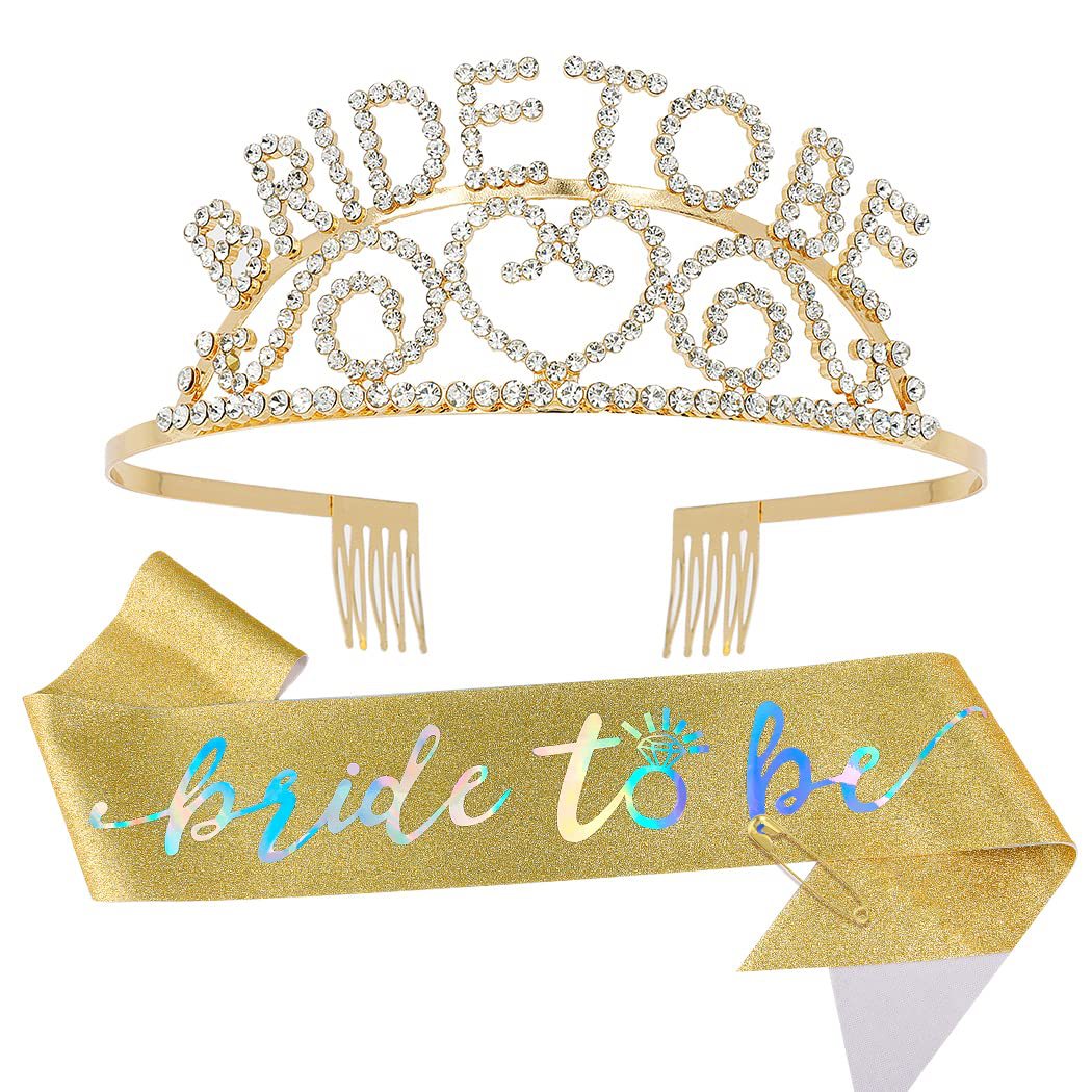 Damen Glitzernde Tiara mit Herzmotiven Brehn
