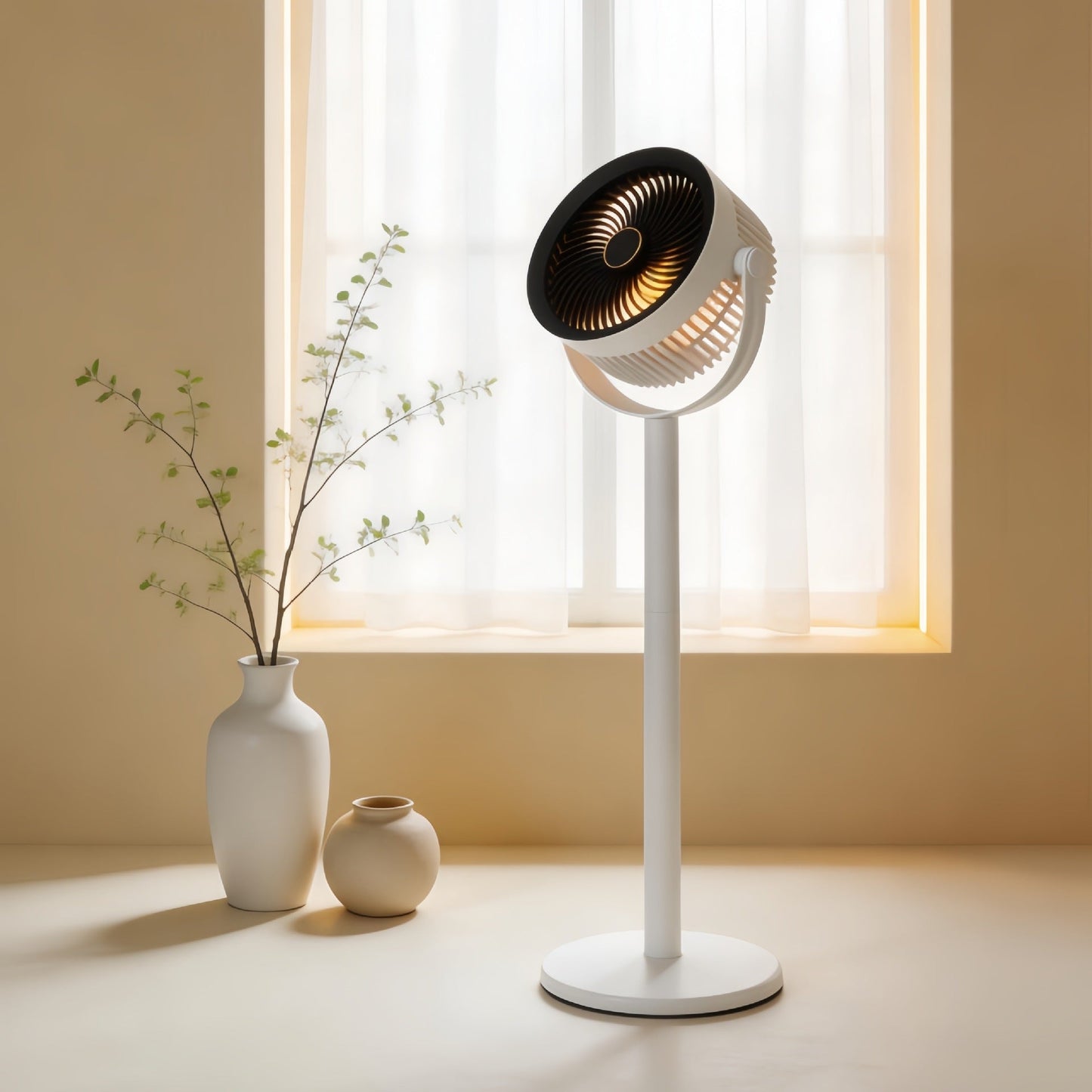 Frauen tragbarer Ventilator mit integriertem LED-Licht Brehn