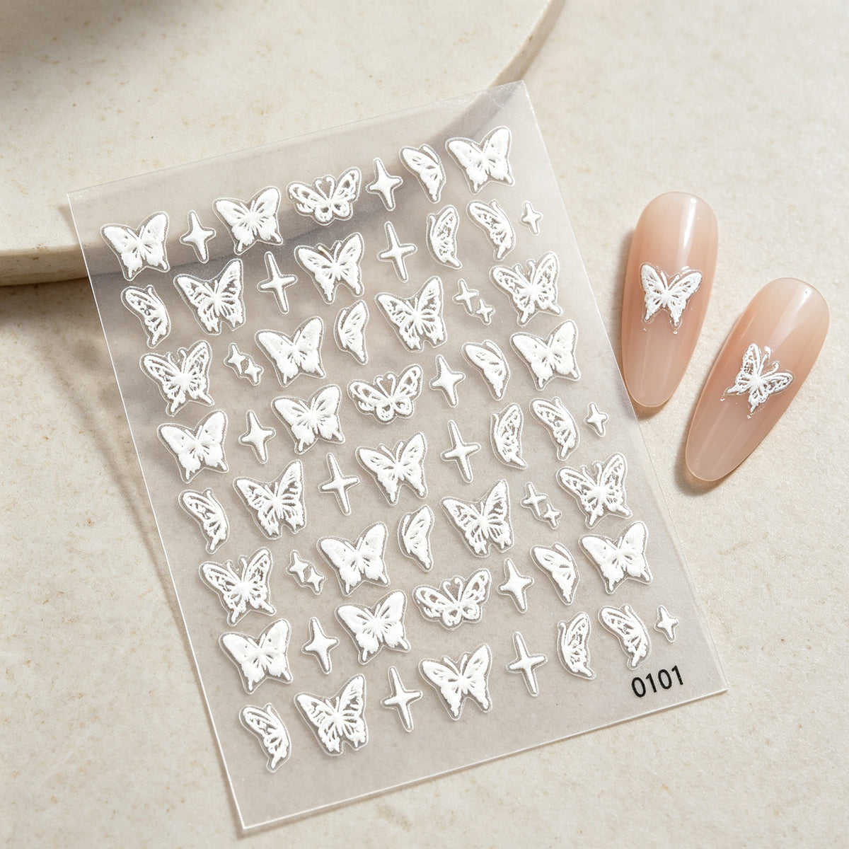 Schmetterling Nagelkunst Aufkleber