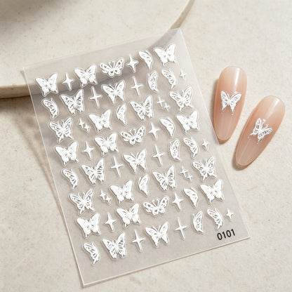 Schmetterling Nagelkunst Aufkleber