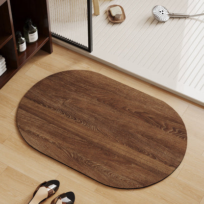 Elegante Holzmusterteppichmatte