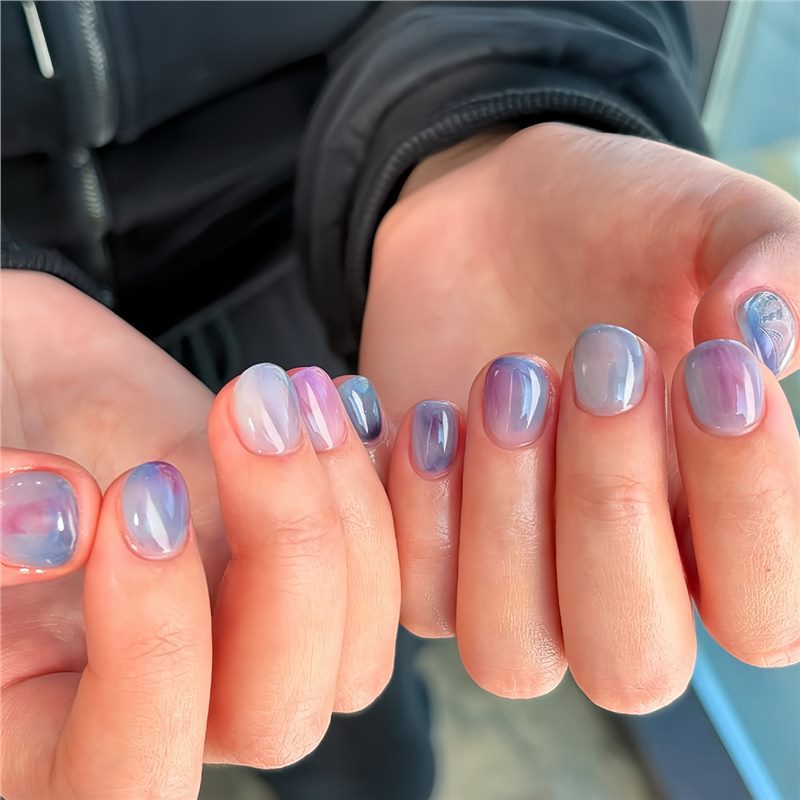 Künstlerische Ombre Nagelkunst Extensions Brehn
