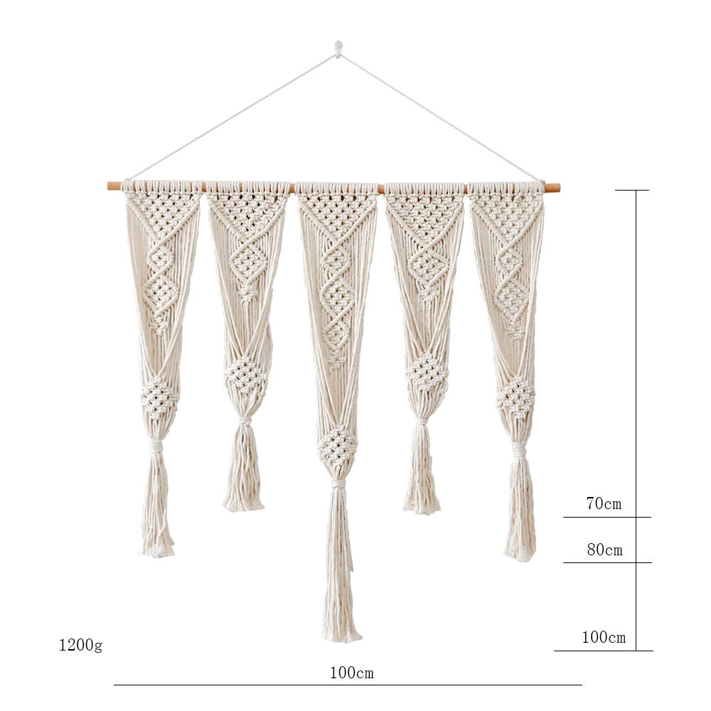 Elegante Makramee-Wandbehang mit komplizierten Details