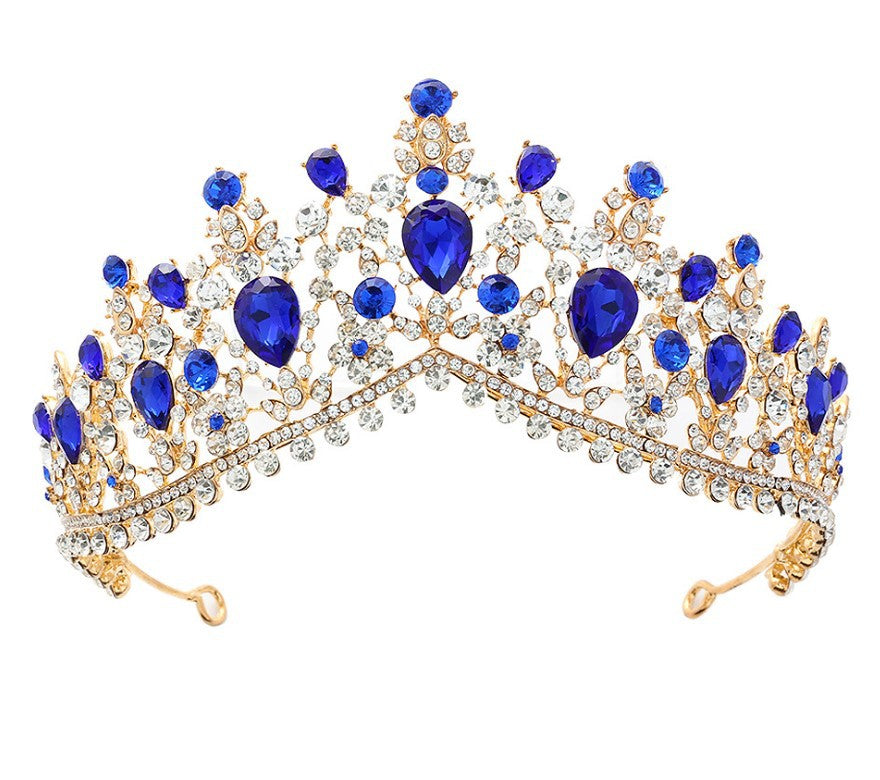 Damen Glamouröse Tiara mit Strass- und Kristallverzierungen Brehn