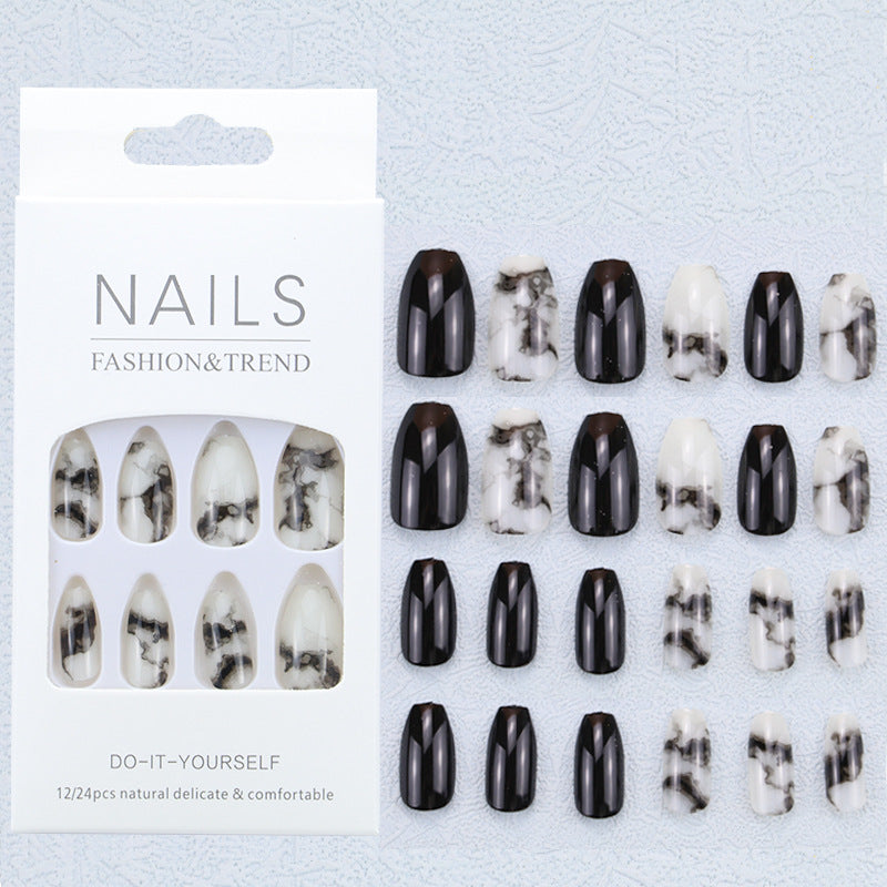 Künstlerisches Grafik Press-On Nagelset Brehn