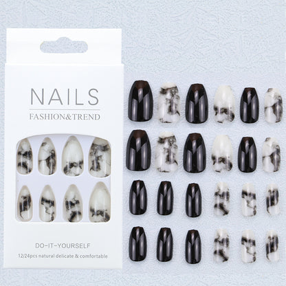 Künstlerisches Grafik Press-On Nagelset Brehn