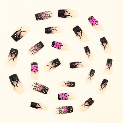 Gothic-Themen-Spinnen- und Kürbis-Nagelkunst-Erweiterungen Brehn